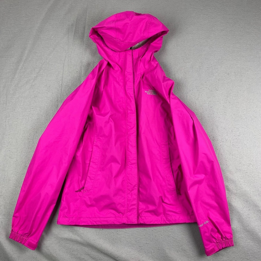 North Face Jacket Womens Small Pink HyVent 2.5L Hooded Rain Shell Waterproof